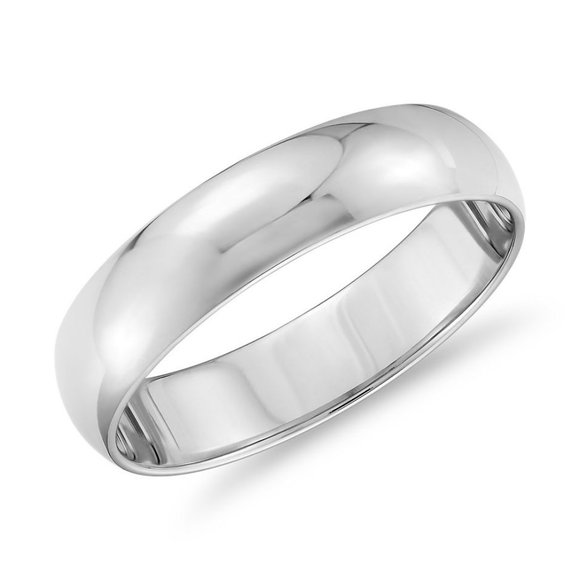 Classic Wedding Ring in 14k White Gold (5mm) - Picture 1 of 6